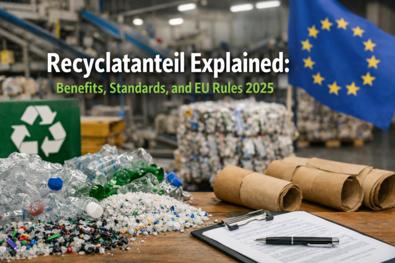 Recyclatanteil Explained: Benefits, Standards, and EU Rules 2025